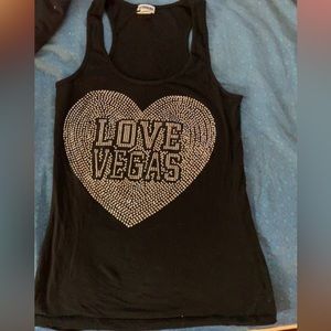 Beaded Heart with LOVE VEGAS in the middle XL